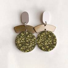 1pc Leaf Pattern Polymer Clay Texture Rolling Pin, Polymer Clay Earring Making Rolling Pin - Ideal For Creating Polymer Clay Texture Boards - White - View 9