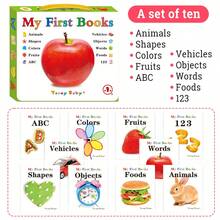 TEENYBABY 10pcs/Set My First Book Series - Children's Early Education Picture Books On Fruits, Animals, Food, Colors, Alphabet, Numbers, Great Gift For New Year - Multicolor - View 6