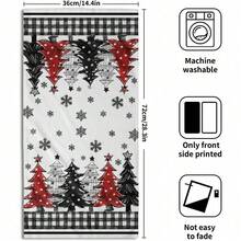 Black White Polka Dot Towels Set Of 2, Boho Polka Dot Hand Towels For Bathroom 14"X28" Vintage Doodle Towels Soft Absorbent Bathroom Hand Towel For Face, Gym, Spa, Kitchen - White Black Buffalo Plaids Christmas Tree - 查看 2
