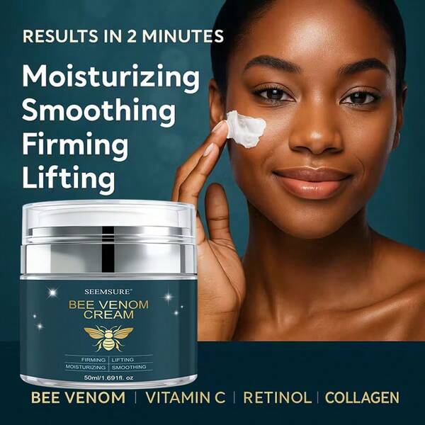 Crème au rétinol et au collagène, 50 ml/1,691 fl.oz, Hydratant et raffermissant pour le visage, Crème hydratante et raffermissante à l'acide hyaluronique, Anti-âge et soin des rides avec renforcement de l'élasticité, Hydrate et nourrit les peaux sensibles, Convient à tous les types de peau