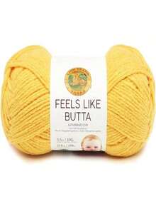 EstiloLion Brand Yarn Feels Like Butta - Hilo Aterciopelado Suave Para Ganchillo Y Tejer, 1 Paquete, Color Azul PolvorientoVersióN Mejorada - limón - Ver 9