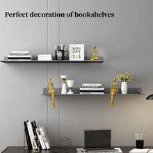 Gold Home Decor Thinker Statue Accents, Set Of 3 Thinker Sculptures Office Decor Modern Abstract Resin Decoration On Shelf Table Desk For Living Room Office Bedroom (Small Gold) - Vàng nhỏ - Xem 6