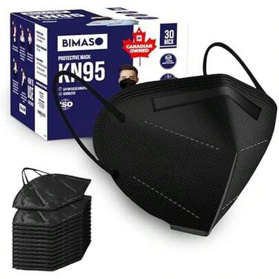 [30 PACK] 5-Ply Disposable Face Mask - Premium Material And Comfortable Fit For  And Effective Protection