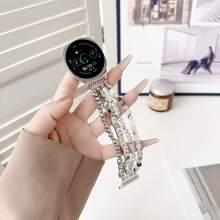 Elastic Beaded Watch Band Compatible With Samsung Galaxy Watch 8 40mm 44mm & Galaxy Watch 8 Classic 46mm, Crystal Stone Bracelet Strap, Stretchy No Clasp Women Jewelry Style Replacement Wristband