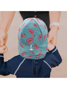 EstiloBaby Sombrero de Sol UPF 50+ Protección UV Sombrero de Natación de Verano para Bebés con Solapa para el Cuello Sombreros para Niños y Niñas Versión Mejorada - Flamencos - Ver 5