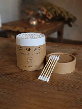 200 st professionella sminkpads, dubbelsidig design med spetsiga och runda spetsar, för exakt korrigering, utbredning och borttagning av eyeliner, färgglad pappersförpackning, engångs sminkverktyg