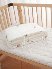 AIBOYING 1件装防撞婴儿床围栏，婴儿床护栏，婴儿床护栏和围栏布套，防撞软垫一体式婴儿舒适豆袋床围栏，多尺寸防撞护栏，婴儿房装饰，婴儿床配件