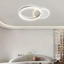 Modern Dimmable LED Ceiling Light, Providing Neutral Light, Warm Light And Warm White Light 3 Modes. Single Ring Design, With Luminous Base (Gold, Black, White), Suitable For Bedroom, Living Room, Foyer, Corridor And Dining Room. Minimalist And Fashionable, 110-240V Voltage, Easy Installation, Wide Lighting Coverage. - Multicolor - View 7