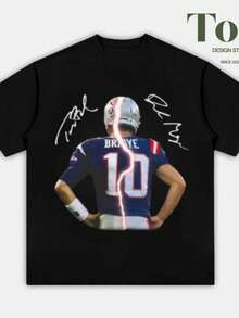 Drake Maye X  Brady New England Football Adult And Youth, Drake Maye Shirt, Graphic Tees, Patriot - màu đen - Xem 1