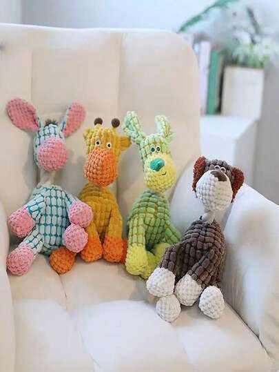 1pc Heavy Duty Plush Chew Toy With Squeaker, Chew Toy Suitable For Aggressive Chewers, Teeth Cleaning & Dental Health, Fit For Small, Medium, Large Dogs - Indoor/Outdoor Play (Orange & Green) - Ideal Puppy Teething Toy, Pet Supplies, Sturdy Construction, No Battery Required, Dog Chew Toy, Duck Dog Toy, Cat Chew Toy