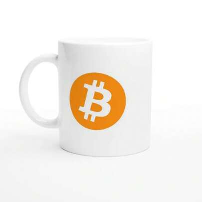 1pc- Bitcoin - White 11oz Ceramic Mug