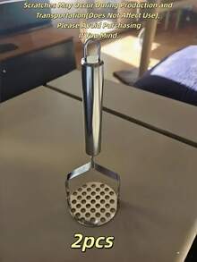 1pc Manual Potato Masher, For Mashing And Pressing Fruit Puree, Vegetable Strainer With Non-Slip Handle, Metal Grip Manual Potato Ricer, Effortless Kitchen Tool, Potato Mash Maker, Practical Kitchen Accessory, Fruit & Vegetable Tool, Baby Food Maker, Mother's Day/Father's Day/Friend's Gift