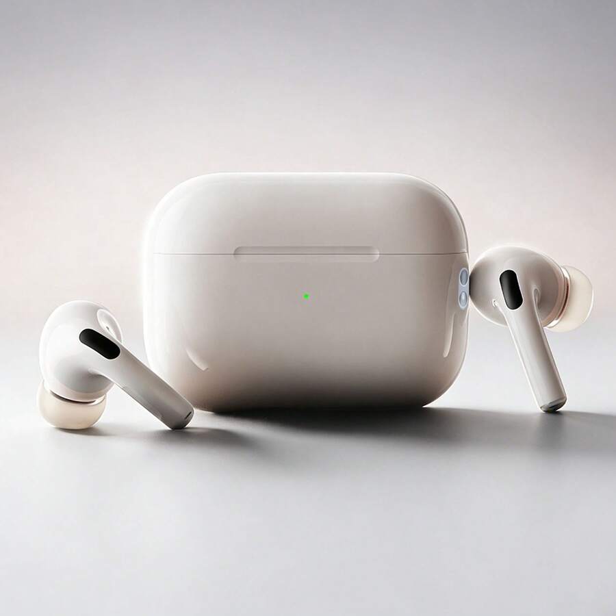 TWS 真无线蓝牙耳机，入耳式耳机 - 配备充电盒，超长续航，快速自动配对，兼容 iOS 和安卓系统 - 是健身、通勤、办公和旅行的理想之选 - 白色 - 查看 1