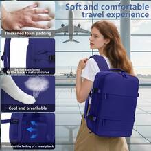 YSTYLE 易捷航空手提行李背包 40x25x18公分/46x30x23公分 男女通用登機箱包 15.6吋筆記型電腦背包 附USB充電器 健行背包 - 藍色 - 查看 8