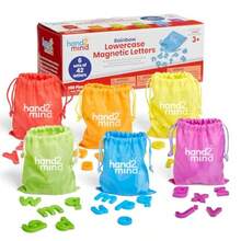 ASDF-hand2mind Rainbow Lowercase Magnetic Letters Plastic Magnetic Letters for Classroom Alphabet Letters for Letter Recognition for Kindergarten Word Building Letter Magnets for Set of 6 - Multicolor - Ver 1