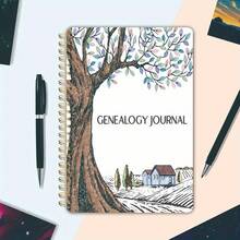 Sổ tay ghi chép gia phả - Sổ nhật ký biểu đồ tổ tiên cỡ A5 với chức năng theo dõi cây gia phả, ghi chép di sản và lập kế hoạch thừa kế - Lý tưởng cho nhà nghiên cứu gia phả, quà tặng sinh nhật/Giáng sinh cho cha mẹ - A - Xem 3