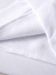 Áo hoodie nữ kiểu dáng thường ngày, họa tiết bướm màu sắc đại học, phong cách thể thao ấm áp cho mùa thu/đông, màu trắng. - trắng - Xem 5