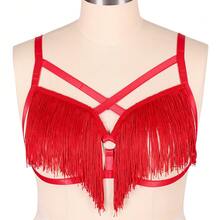 Sujetador con jaula con flecos de estilo gótico sexy - Ajustable, perfecto para ropa de fiesta y atuendos de vacaciones - Multicolor - Ver 2