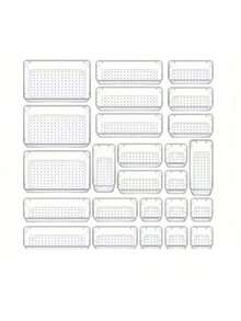 抽屉式收纳盒，透明厨房用具分隔盒，桌面化妆品及杂物收纳盒，多功能抽屉式收纳盒，日常休闲收纳 - 無色 - 查看 8