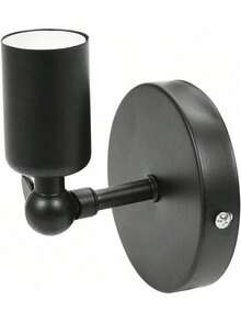 EstiloSoporte de aplique de pared, conjunto de aplique de pared, soporte de lámpara de pared de estilo retro para cafetería con portalámparas con enchufe de luz E27 para el hogar, el hotel, la c(negro)Versión mejorada - 1 - Ver 7