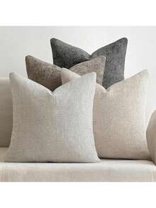 EstiloTendencia2PCS Fundas De Almohada, 45X45Cm Cremallera Invisible Fundas De CojíN, Pana Fundas De Almohada Para Sofá, Dormitorio, Coche, Sala De Estar De Decorar (Bquecinolan)Calidad PremiumVersióN Mejorada - neutral - Ver 9