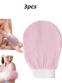 New 2 Pieces Exfoliating Gloves, Body Exfoliating Gloves Double-Sided Body Scrub Gloves Dead Skin Removal Gloves Deep Body Scrub For Men And Women, Bath Exfoliating Shower Gloves, Deep Exfoliating Gloves For Smooth And Shine - 彩色 - 查看 15