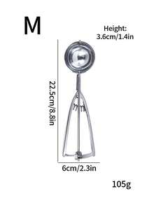 3pcs/Set Ice Cream Scoops, Premium Cookie Scoops, Small/Medium/Large Stainless Steel Scoops, Professional Ice Cream Scoop With Trigger Release, Suitable For Baking, Cookies, Fruits And Ice Cream