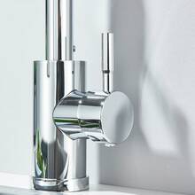 Commercial Kitchen Sink Faucets With Pull Down Sprayer Stainless Steel Single Hole Single Handle Mixer Tap - Chrome - View 5