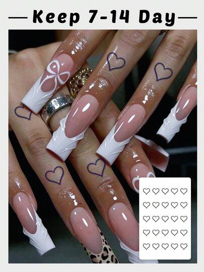 1 pieza Tatuaje temporal de corazón herbario y minimalista, resistente al agua y al sudor, unisex, adecuado para el Día de San Valentín, dura 1-2 semanas