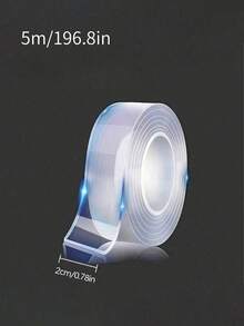 1/2/3/5m Super Strong Double-Sided Transparent Tape, Waterproof And Reusable, Suitable For Kitchen And Bathroom Items