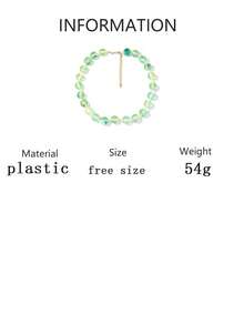 1pc Minimalist Chic Fresh Sweet Geometric Crystal Beaded Casual Versatile Knotted Necklace For Women - Geometric Beaded Necklace - View 14