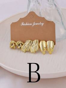 6-30pcs Fashionable Lightweight Starfish, Shell, Butterfly Multi-Element Jewelry Earrings, Suitable For Daily Wear All Year Round