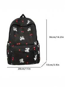 VMI Butterfly Print Casual Women's Large Capacity Backpack, Versatile Use, Multi-Functional, Suitable For Students, Daily Use, Commuting And Laptop Carrying - Multicolor - View 12