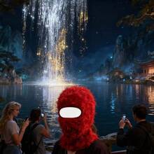 Unisex 1-Pack Distressed Balaclava Hat Ski Mask - Knitted Distressed Balaclava, Windproof Full-Face Mask, Warm And Windproof Face Cover - A - View 2