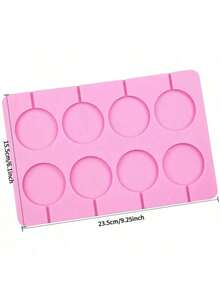 1pc/2pcs 8-Cavity Round Galaxy Lollipop Silicone Mold DIY Candy, Biscuit, Chocolate Lollipop And Cake Decoration Mold, DIY Candy, Suitable For Christmas Parties And Children's Birthdays And Other Activities - Pink - View 6