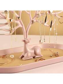 EstiloTendenciaMORE&LESS - Soporte De ExhibicióN De Joyas De Cuernos, Organizador Colgante De Torre De áRbol Para Anillos, Arete, Collares, PulserasCalidad PremiumVersióN Mejorada - Rotación - Ver 6