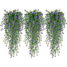 人造悬挂式桉树花藤，常绿常春藤装饰，适用于家居、花园、婚礼、室内外装饰 - 彩色 - 查看 5