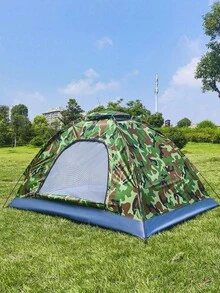 1pc Multicolor Camping Tent, Waterproof, Sunproof, Anti-Mosquito, Easy To Assemble And Store, Suitable For 1-3 People Outdoor Activities Like Camping, Hiking, Backpacking, Garden Party, Family Picnic