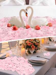 100/500/1000/2000/3000pcs Artificial Pink Rose Petals, Romantic Handmade Flowers, Suitable For Wedding, Party, Room Decor, Home Decor, Birthday Decor, Tabletop Decor, Bedroom Decor, Bathroom Decor, Valentine's Day Gift, Graduation Decor - Pink - View 8