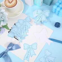 20/50/100 张粉色蝴蝶结迷你感谢卡 - DIY 手写空白席位卡，适用于商务、餐厅、周年纪念、毕业典礼、生日、婚礼、洗礼、感恩节、教师节、母亲节、父亲节派对装饰、礼盒、礼品标签，向客人、朋友和家人表达感谢。 - 彩色 - 查看 5