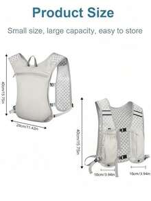 1pc Unisex Running Hydration Vest. Hydration Running Vest Backpack, Reflective, Multiple Pockets, Quick-Dry, Water-Resistant, Breathable, Adjustable Backpack For Running, Hiking, Cycling, Trail, Marathon Hydration Backpack, Lightweight Running Vest For Women, Men, Adjustable Strap, Multi-Pocket Hydration Backpack, Hiking, Camping, Cycling Breathable Running Vest