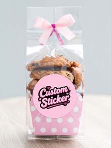 1-160pcs Customizable Round Stickers, Can Print Any Text And Patterns, Suitable For Valentine's Day Gifts, Romantic Love Notes, Handmade Stickers, Party Favors, Envelope Seals, Notebooks, Laptops, Great For Gifting To Boyfriend, Girlfriend, Husband, Wife, Parents, Friends, Family, Waterproof And Durable Decorative Labels In Multiple Sizes, Unique Commemorative Stickers For Anniversary, Birthday, Home,Wallpaper Stickers Wall ,Kids-Activity - Rose Red - View 4