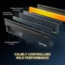 Lexar 32GB (16G*2) DDR5 6000MT/S RGB Gaming RAM CL36 Thor PRO Domestic Chips For DIY PC WE - White - View 6