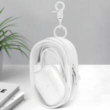 حقيبة تخزين شاحن محمول مقاوم للماء، جراب شفاف صلب صغير مزود بسحاب، منظم كابلات الشحن، ملحق سفر موفر للمساحة - متعدد الألوان - مشاهدة 11