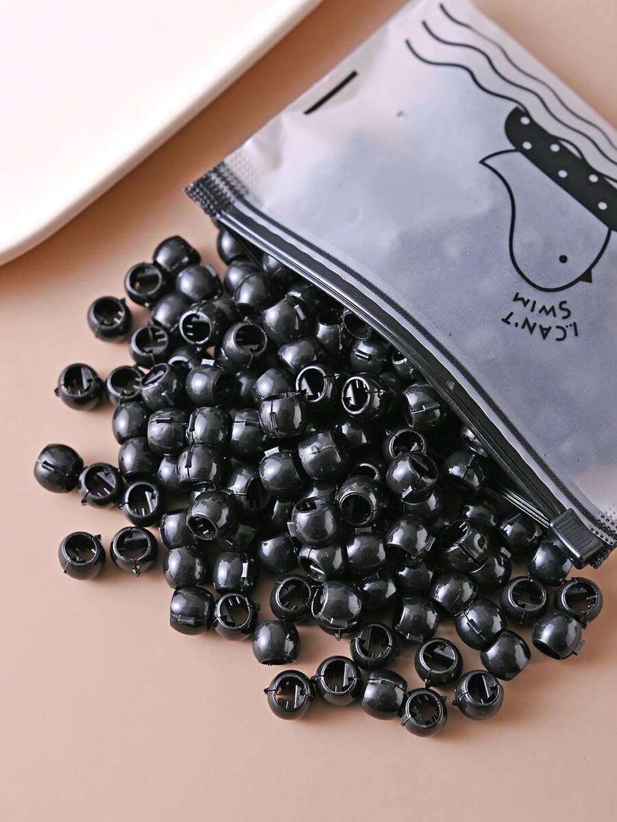 80个新款黑色迷你串珠发夹，女士高端公主风发夹，甜美百搭的侧刘海夹，小巧发饰 - 彩色 - 查看 1