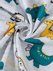 3pcs Boys' Dinosaur Print T-Shirts - Short Sleeve Summer Outfit, Featuring Dinosaur Graphic Design, Crew Neck Casual Tees, Suitable For Birthday Party Celebration, Regular Fit, Fits Children Aged 4-7 Years, Spring/Summer Outdoor Series - Multicolor - View 8