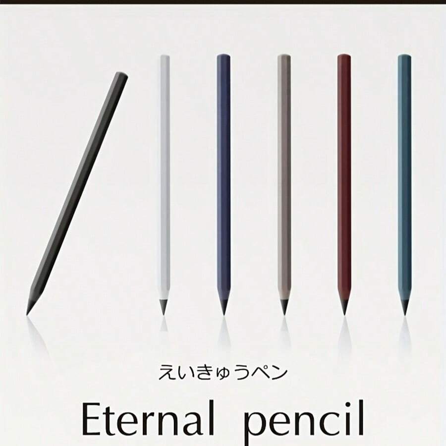 1pc New Technology Metal Pencil, Unlimited Writing No Ink Pen, Magical Drawing Tool, Suitable For School And Office Supplies - Multicolor - View 1