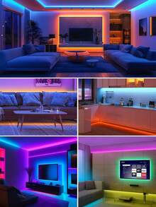 NBBUFF 3ft-100ft Led Strip Lights For Room Decor, With 44-Key Remote And App Control, Change Color In Sync With Music, Timing Setting, Adjustable Brightness, Led Lights For Bedroom, Living Room, Game Rooms, Kitchen,TV Backlight, Holiday Party Decor, Gift Giving