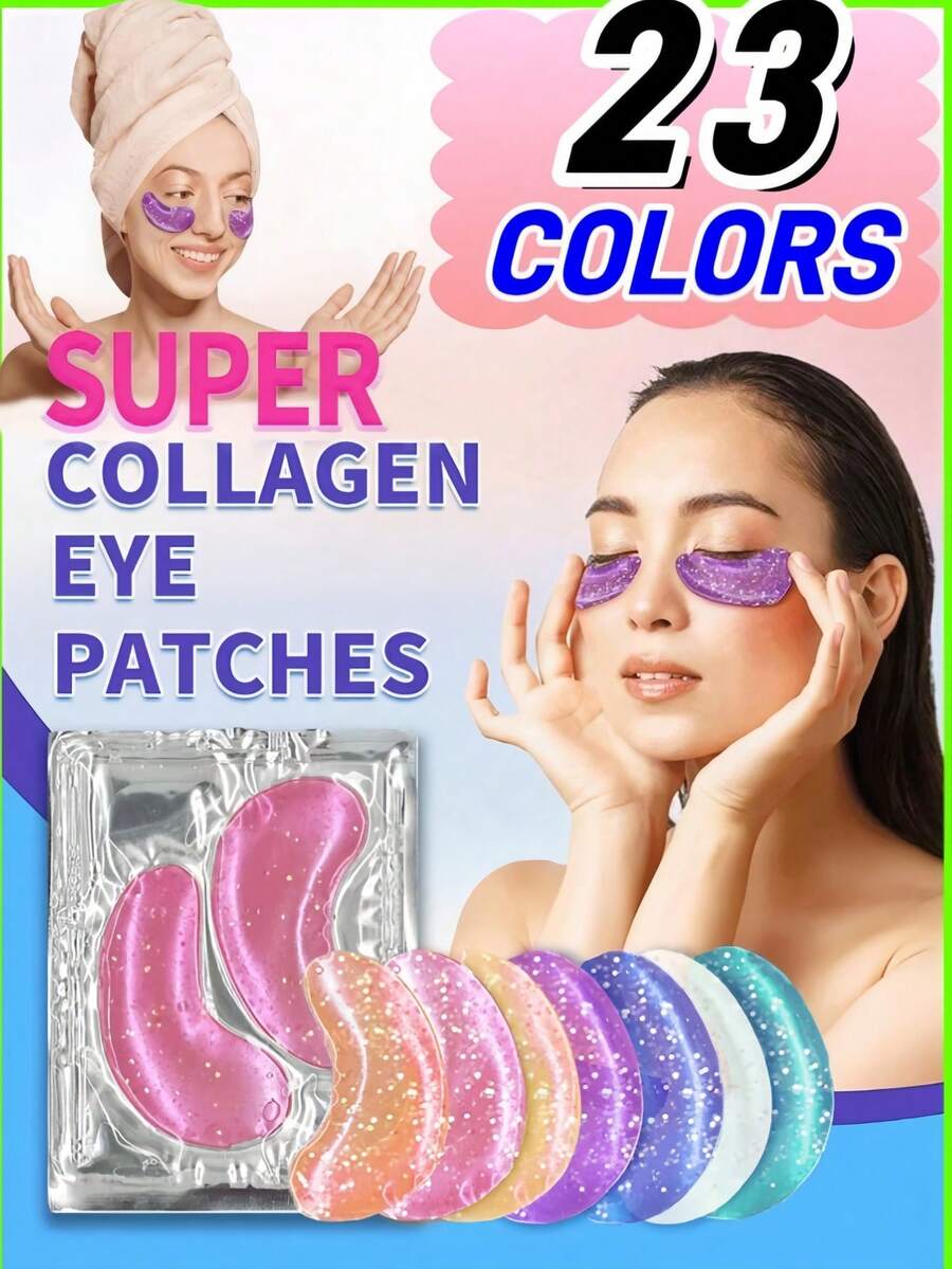 凝胶眼部冰敷眼膜，舒缓眼部肌肤，保湿滋润，改善黑眼圈，淡化细纹，女士礼物，胶原蛋白眼膜贴，男女通用，KORMESIC 胶原蛋白紧致眼膜 - 彩色 - 查看 1