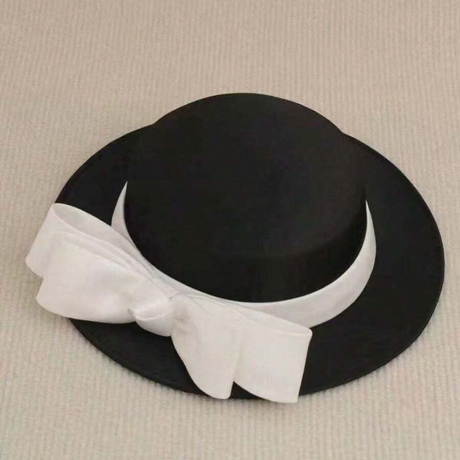 Chapeau d'église élégant pour femme, chapeau de mode française, mini-chapeau de mariée, chapeau de style britannique, chapeau fascinateur de dame, chapeau rétro, chapeau à nœud, coiffe de fête d'anniversaire, chapeau de costume de banquet, chapeau noir, chapeau de course, chapeau de robe de soirée, chapeau surdimensionné - 1190 - Voir 1